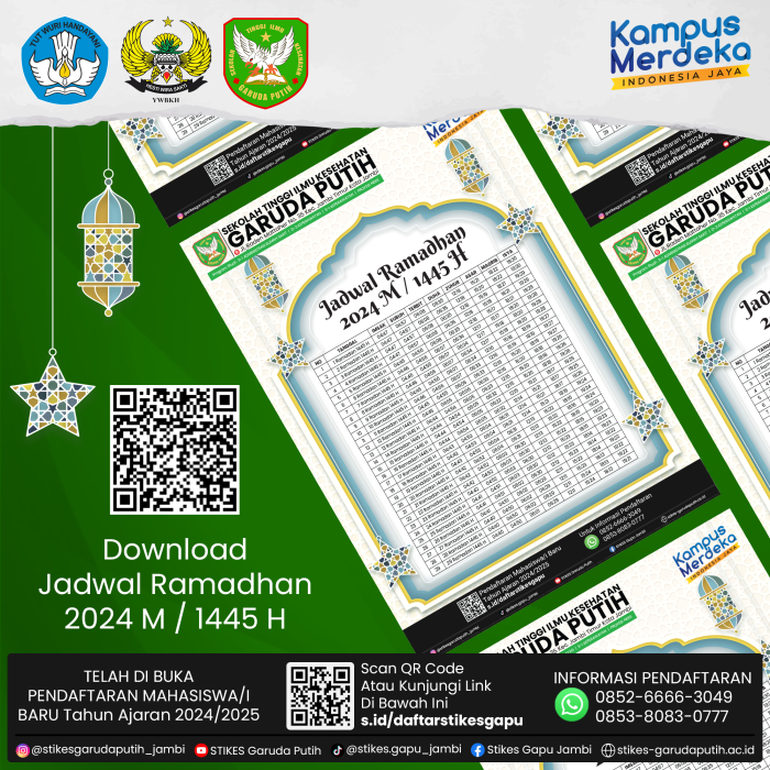 Download Jadwal Ramadhan 2024 M / 1445 H 